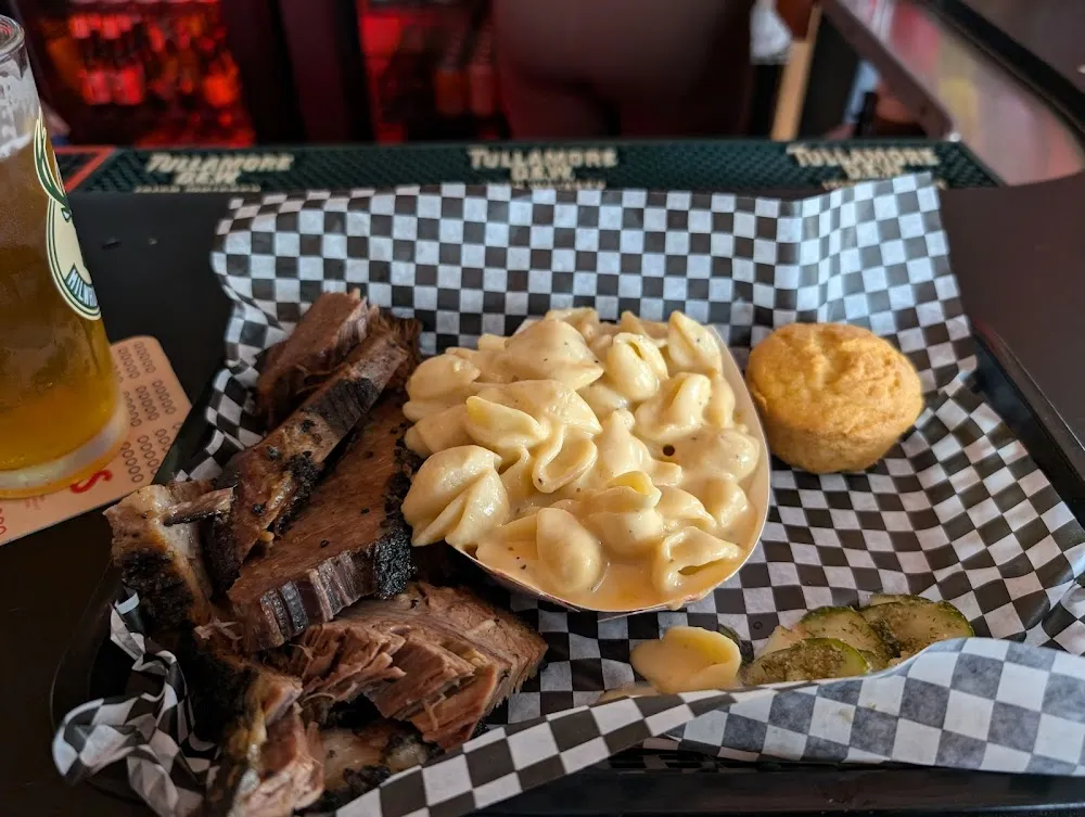 Smoked Brisket and Mac and Cheese